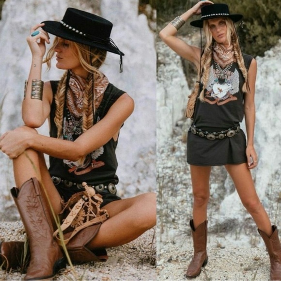 NWT- Spell Cowgirl Boho Gypsy Tunic Dress - Picture 2 of 16